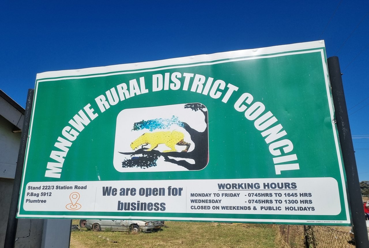 Mangwe Rural District Council offices signage, Plumtree