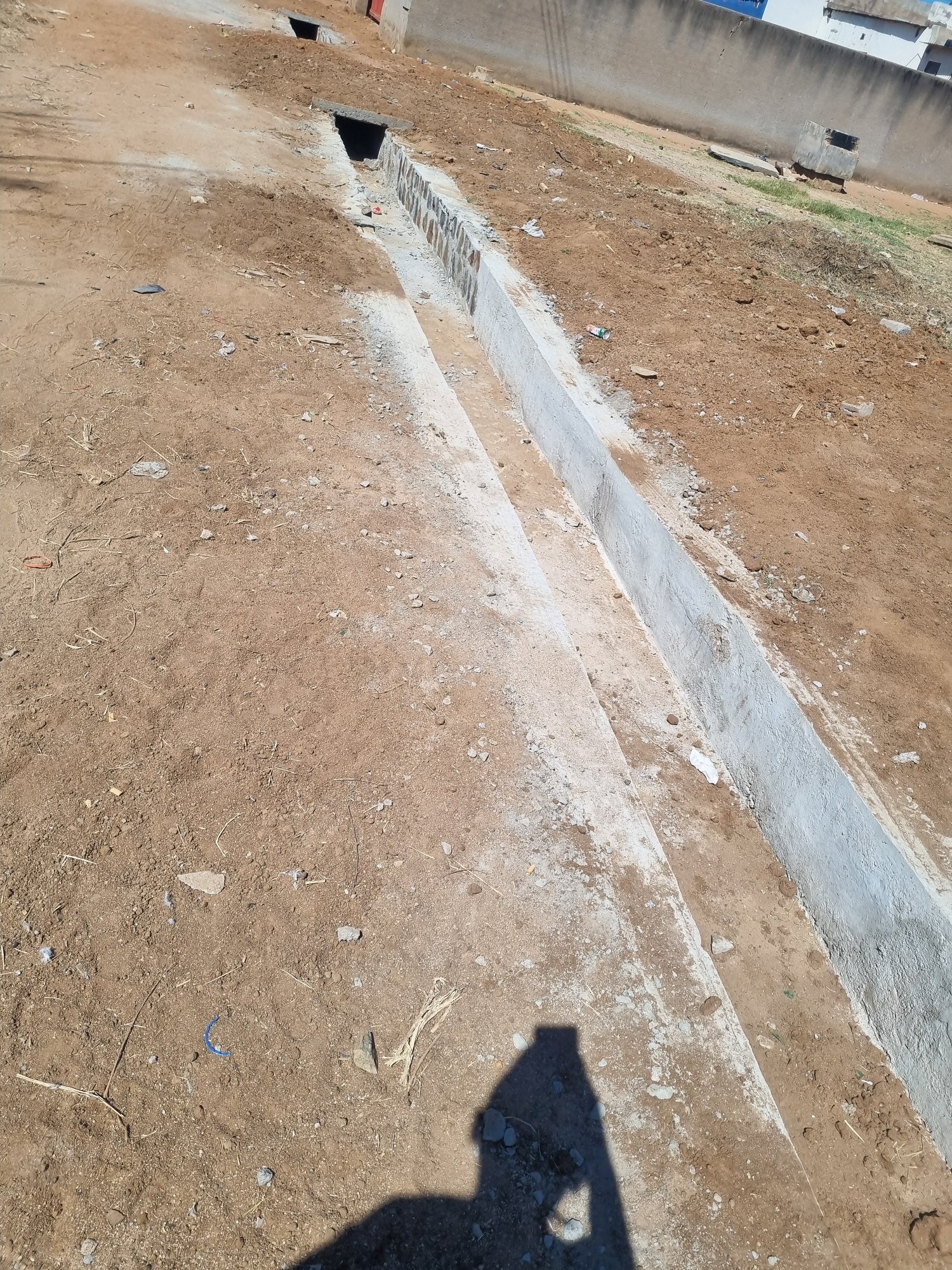Drain lining in Ingwizi Growth Point